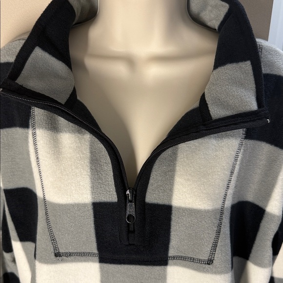 Style & Co quarter zip fleece plaid sweatshirt - Picture 3 of 11